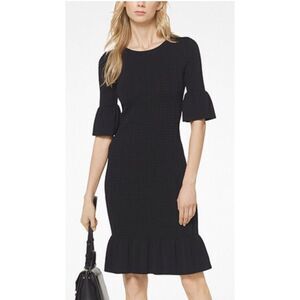 Michael Kors Black Bell Sleeve Dress NWT